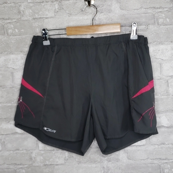 Pearl Izumi Elite Gray Split Running Shorts - Picture 1 of 9